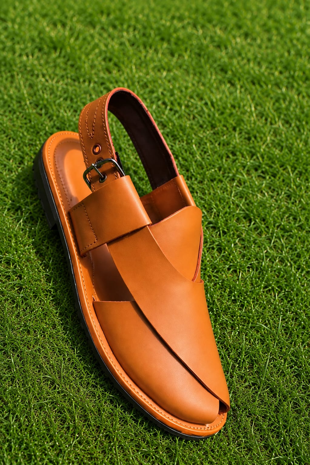 Handcrafted Mustard Quetta Norozi Chappal for Men – Premium Leather with Double Tire Sole