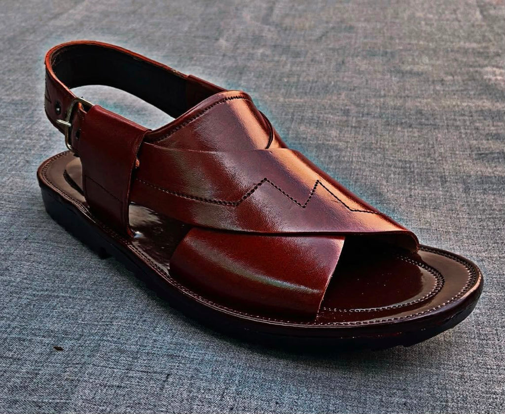 Handmade Mustard Panjedar Chappal for Men – Premium Leather Traditional Sandals