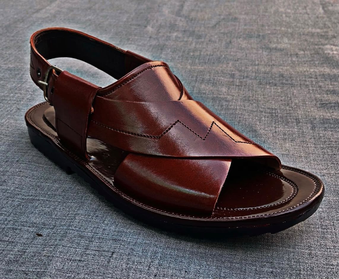Handmade Mustard Panjedar Chappal for Men – Premium Leather Traditional Sandals