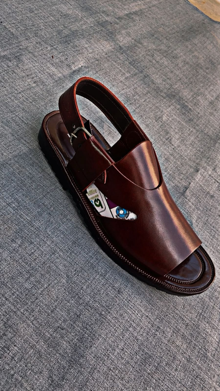 Handmade Brown  Panjedar Chappal for Men – Premium Leather Traditional Sandals