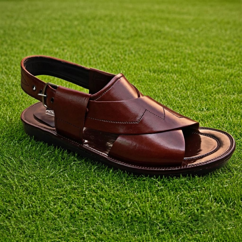 Handmade Brown  Panjedar Chappal for Men – Premium Leather Traditional Sandals